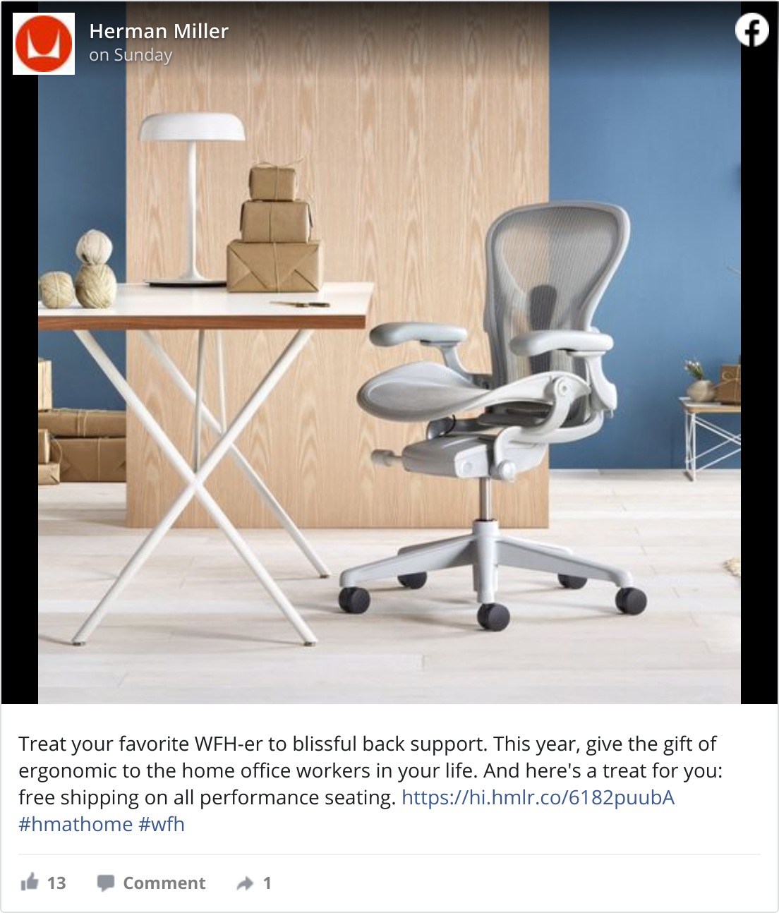 Screenshot of a Facebook post