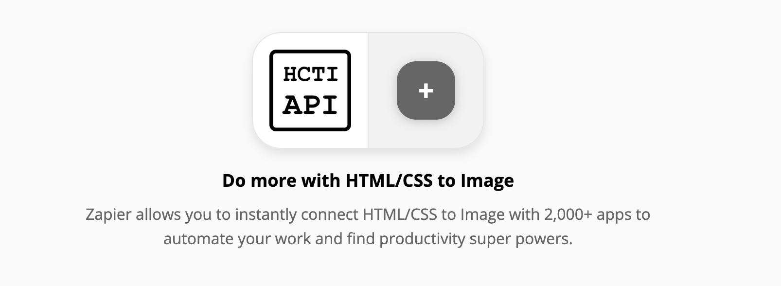 Connect HTML/CSS to Image with Zapier